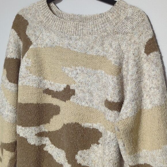 143 Story Brown Camo Crewneck Sweater - Picture 2 of 5